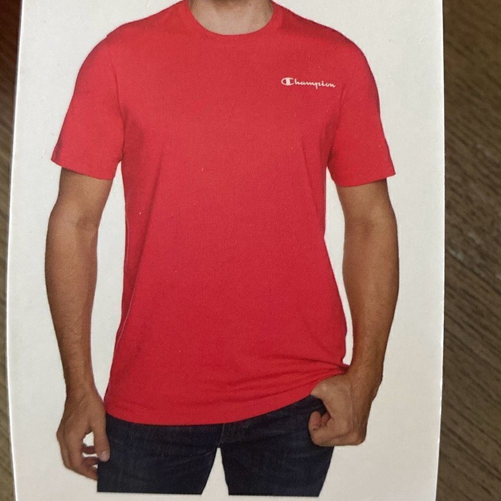 NWT Champion mens classic jersey t shirt XL Red Stone Short Sleeve logo